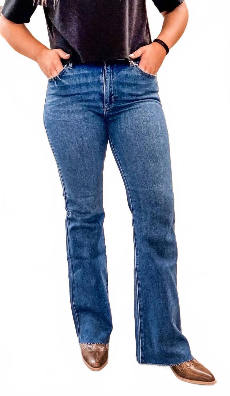 NEW JUST BLACK DENIM bligh flare jean in medium wash